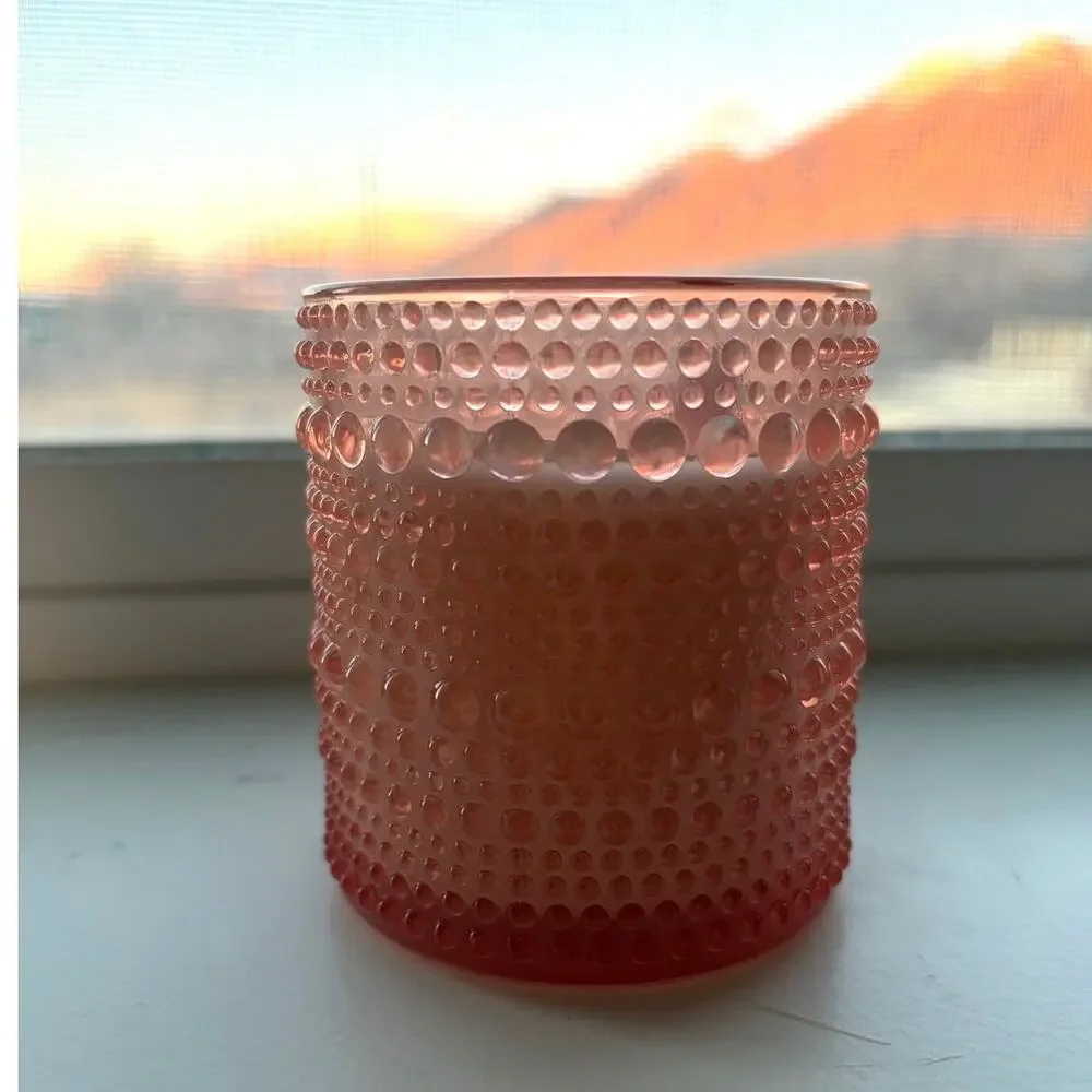 Place & Time Eucalyptus Cedar 4.9oz Scented Candle in Hobnail Textured Glass Jar